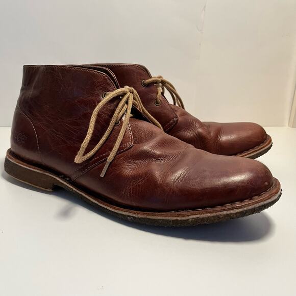 UGG Chukka Boot Size 11.5 Leighton Brown Leather Laceup main image 6